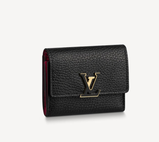 ◆お早めに!!◆ LV カプシーヌ XS コンパクト 財布 黒 ピンク