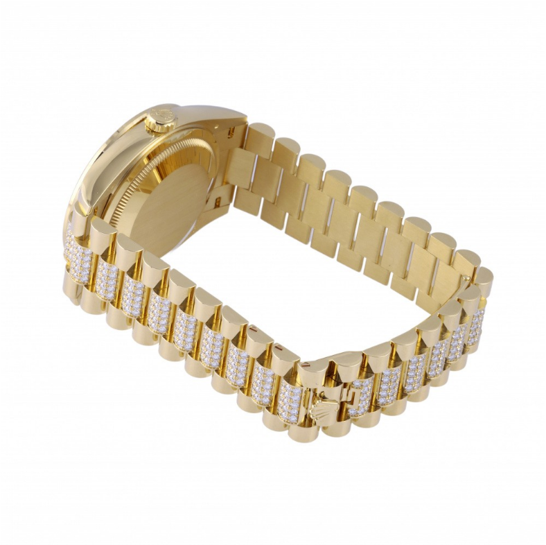 ロレックス ROLEX デイデイト 白シェル ブレダイヤ 128348RBR