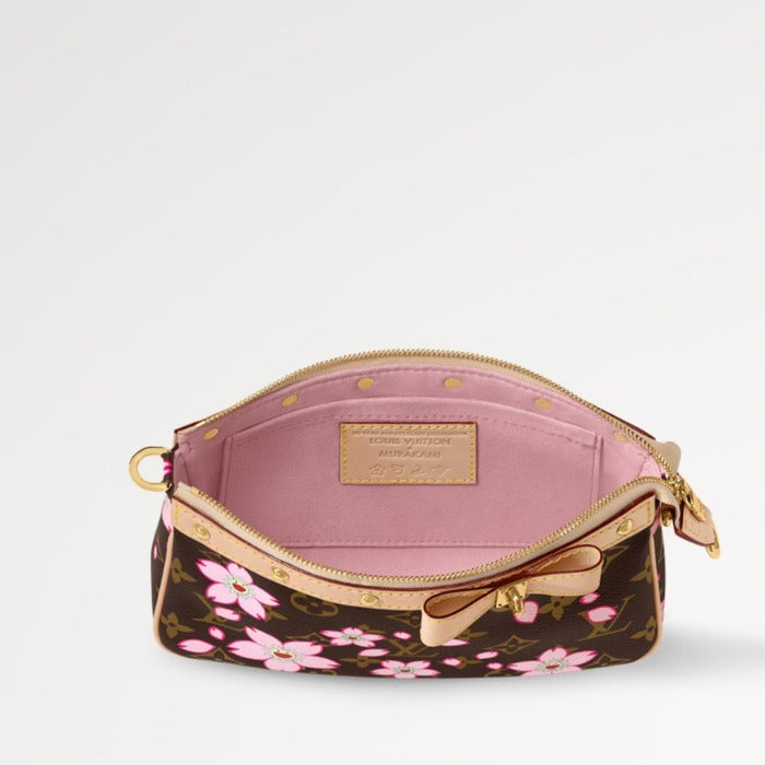 【桜モチーフが素敵☆】Louis vuitton×村上隆コラボ ポシェット M13666