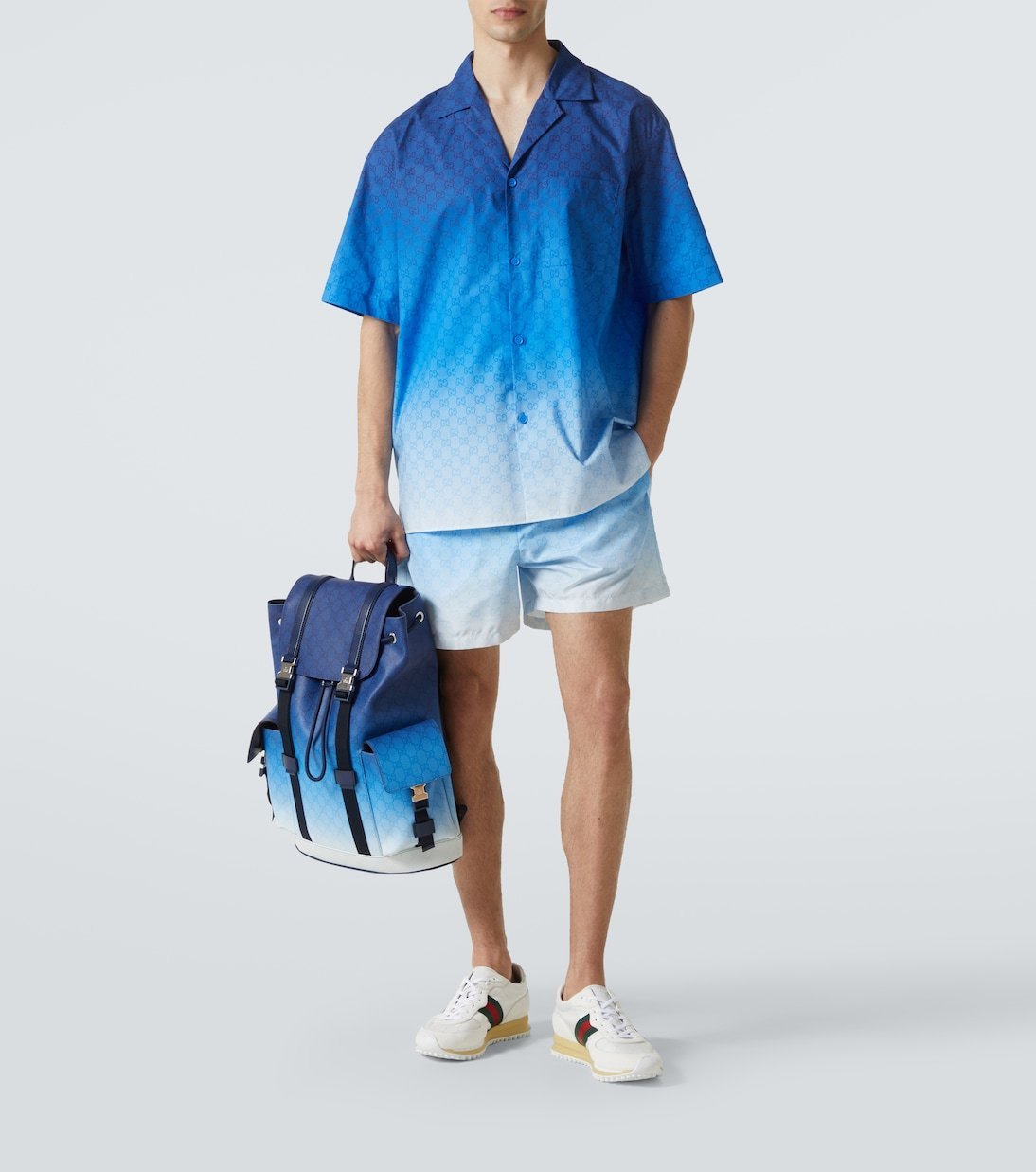 GUCCI*Chroma GG ブルーグラデモノグラム バックパック リュック