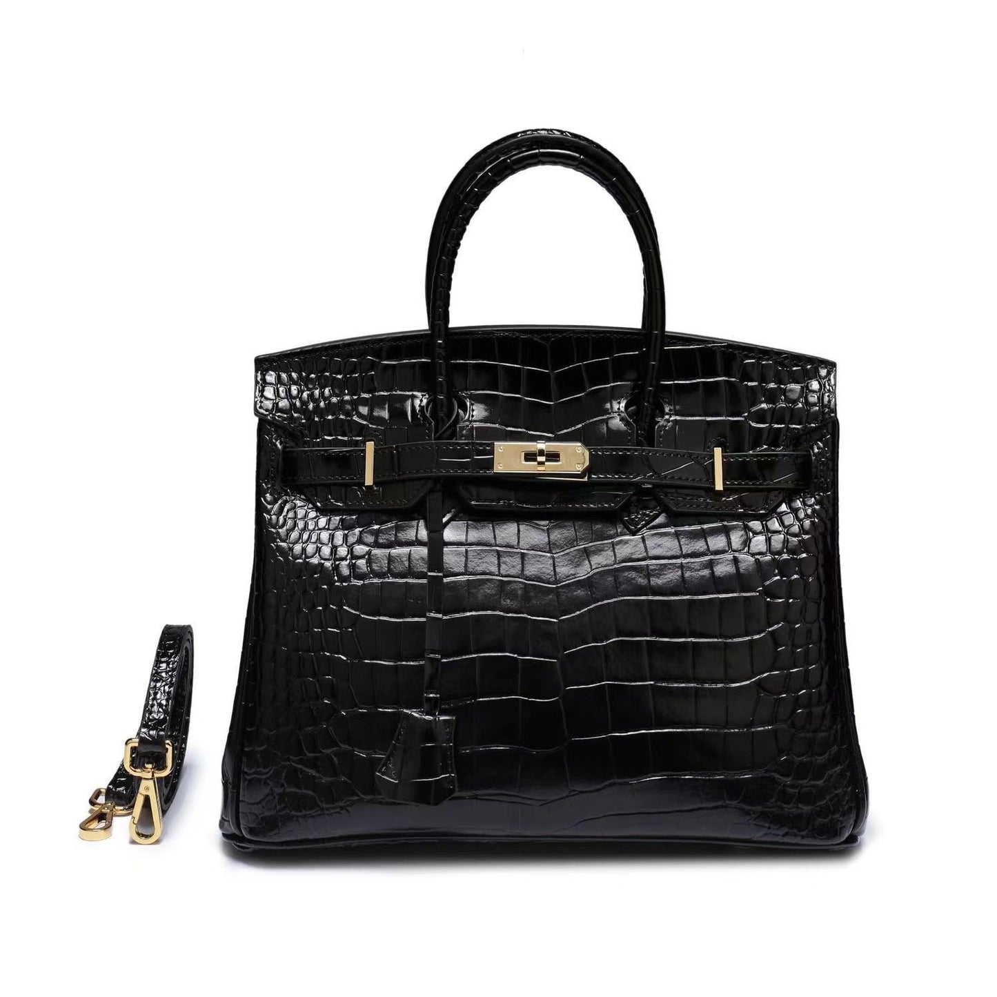 HERMES バーキン25 ポロサス クロコダイル ニロティカス 黒G金具