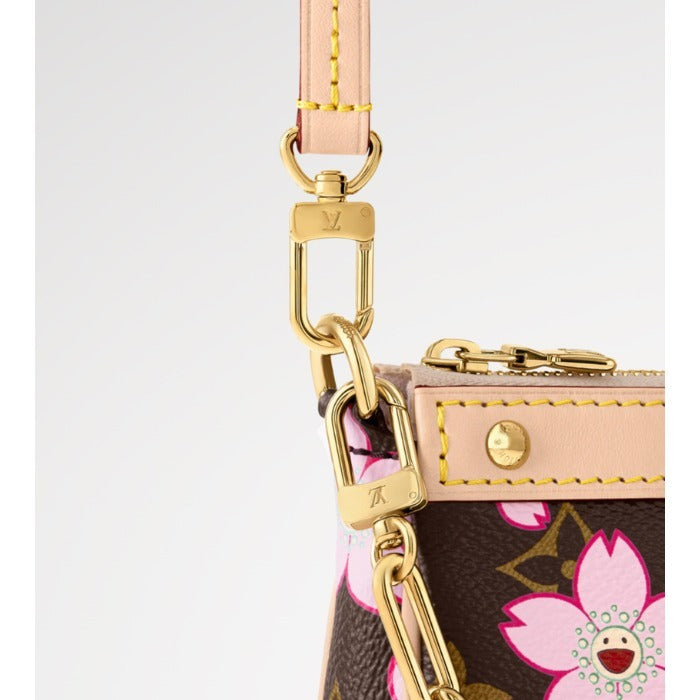 【桜モチーフが素敵☆】Louis vuitton×村上隆コラボ ポシェット M13666