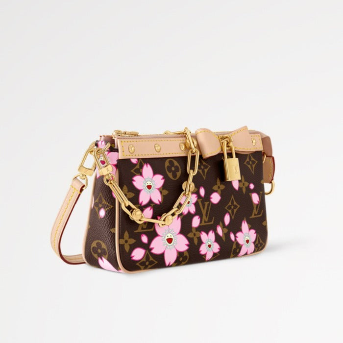 【桜モチーフが素敵☆】Louis vuitton×村上隆コラボ ポシェット M13666
