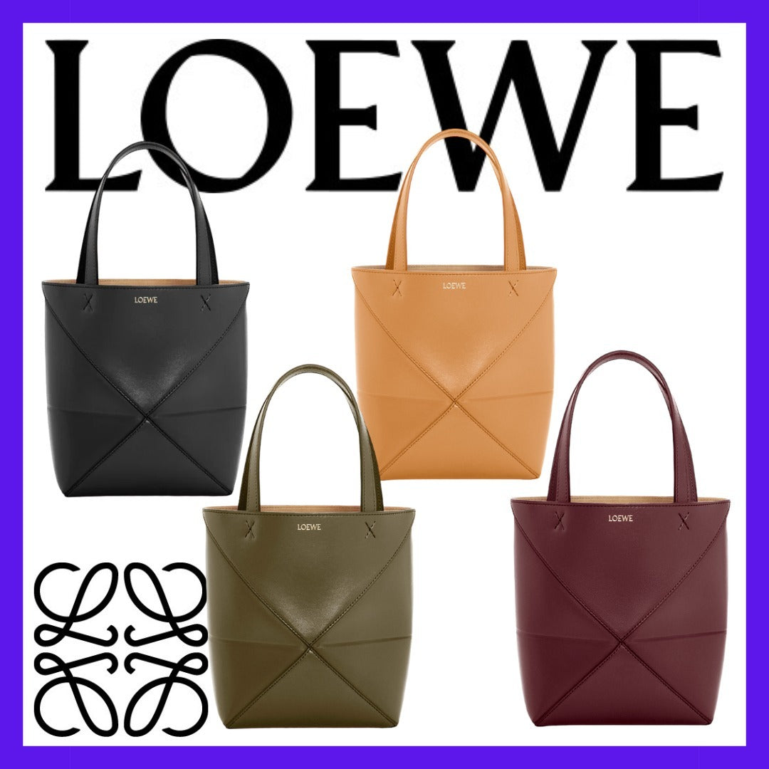 LOEWE ロエベ シャイニー カーフスキン パズルフォールドトート