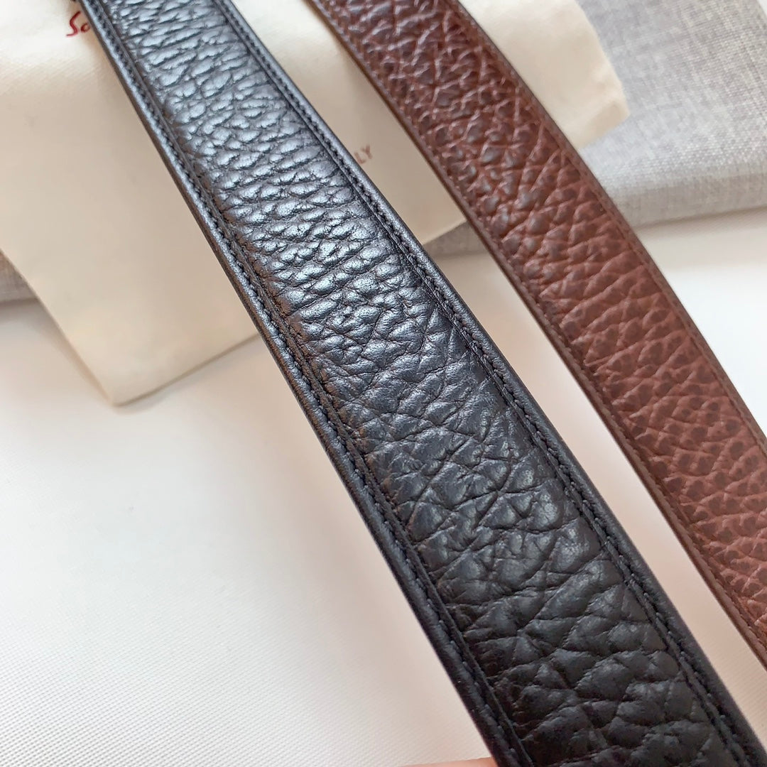 FERRAGAMO 輸入された第一層の牛革の縁取りデザイン