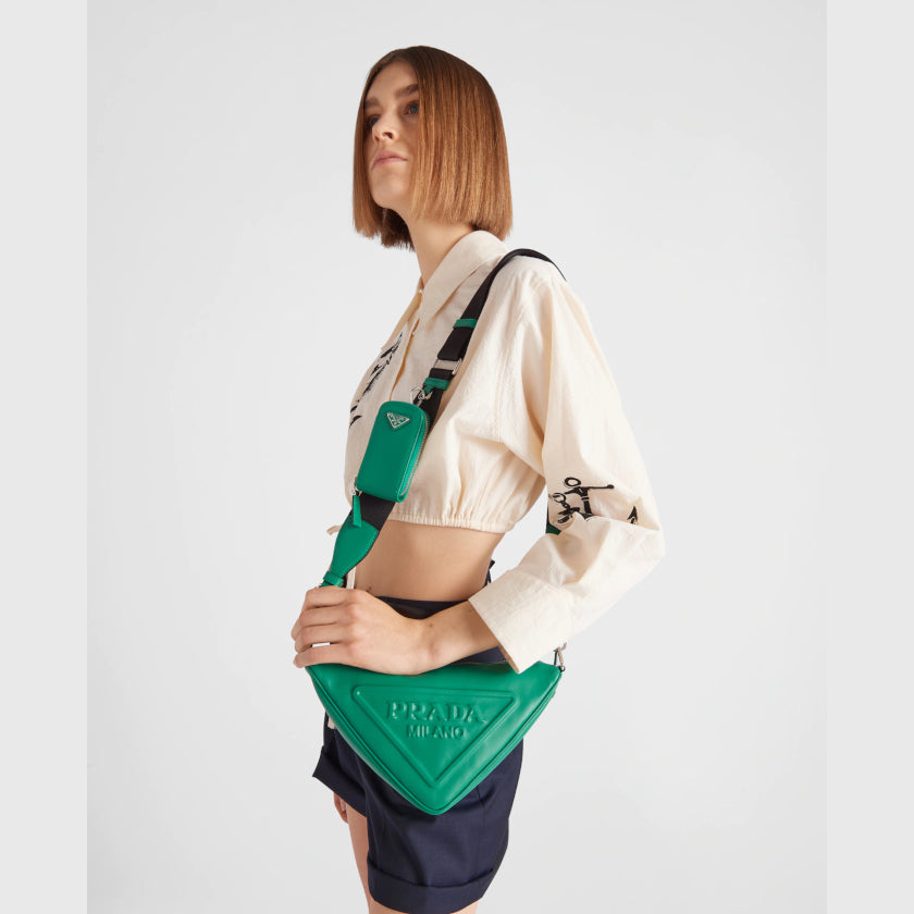 累積売上第1位☆新作☆ プラダ PRADA トライアングル レザーショルダーバッグ