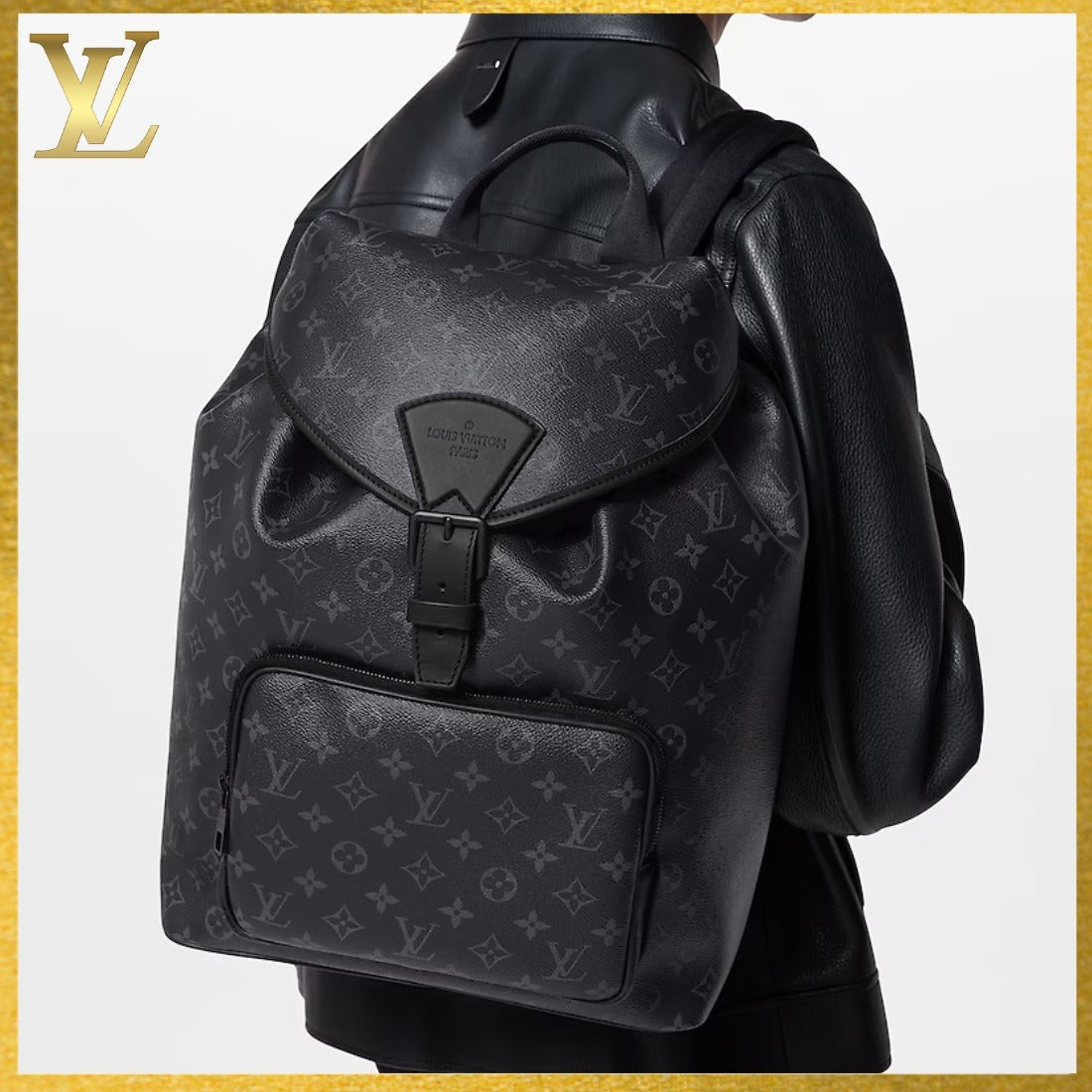 【LOUIS VUITTON】大ぶりのファスナー付きモンスリ バックパック M46683
