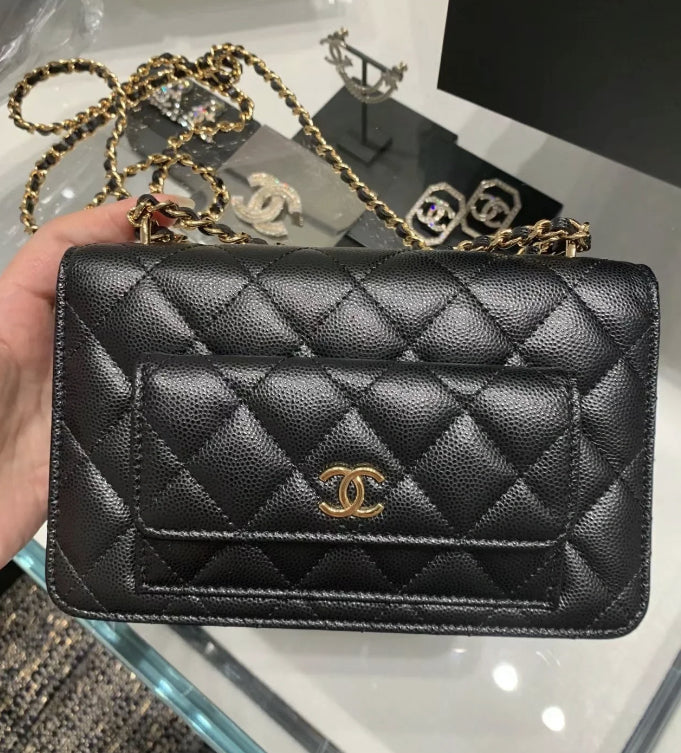 【2way/ポケット付き♪】CHANEL チェーンウォレット ミニバック