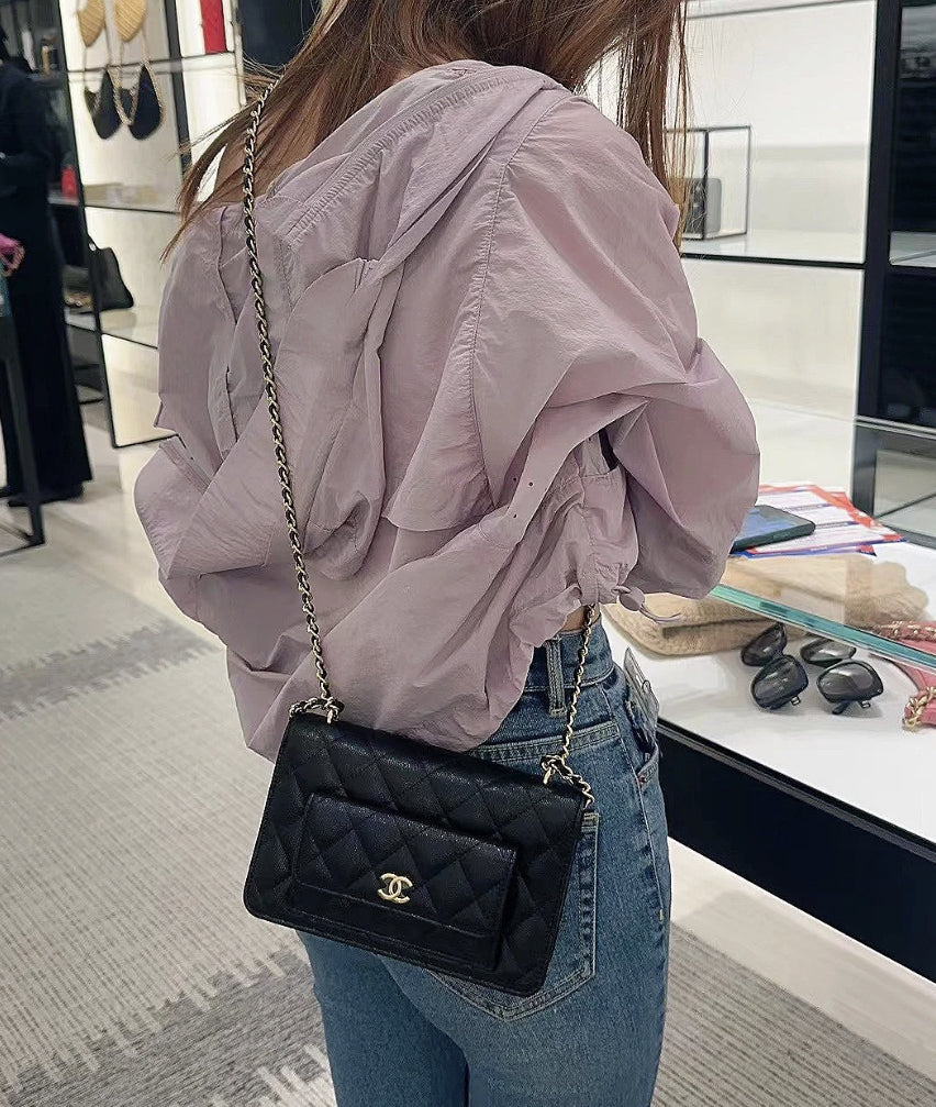 【2way/ポケット付き♪】CHANEL チェーンウォレット ミニバック