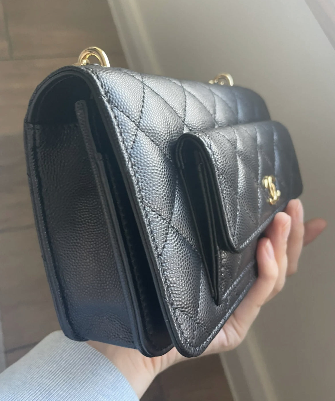 【2way/ポケット付き♪】CHANEL チェーンウォレット ミニバック