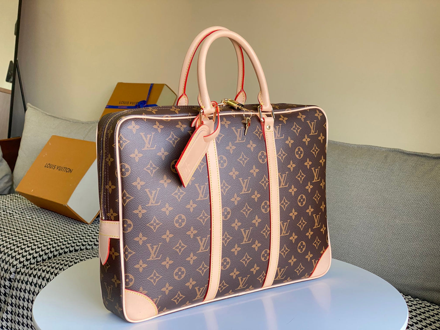 【LOUIS VUITTON】Porte-Documents Voyage モノグラム キャンバス製ブリーフケース