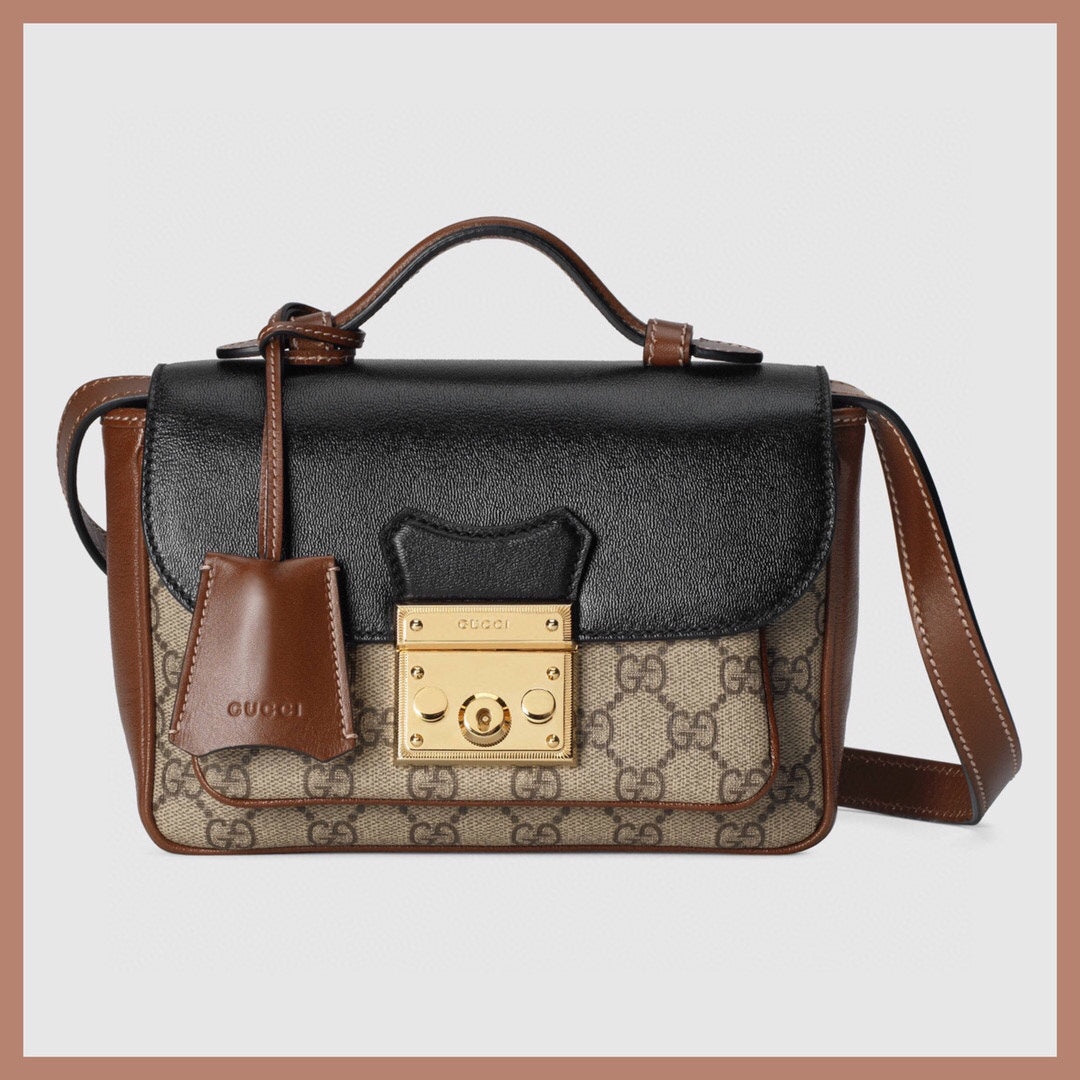 人気商品★GUCCI 𝐆𝐮𝐜𝐜𝐢 𝐩𝐚𝐝𝐥𝐨𝐜𝐤 ポータブルメッセンジャーバッグ
