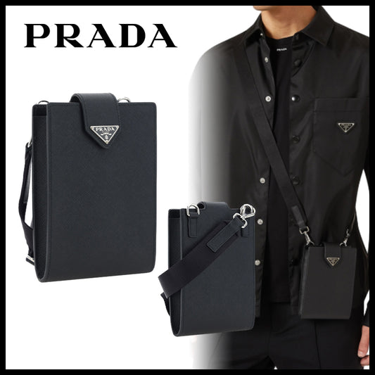 【プラダ】PRADA レザー スマホ ケース