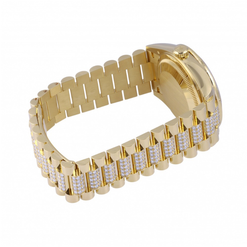 ロレックス ROLEX デイデイト 白シェル ブレダイヤ 128348RBR