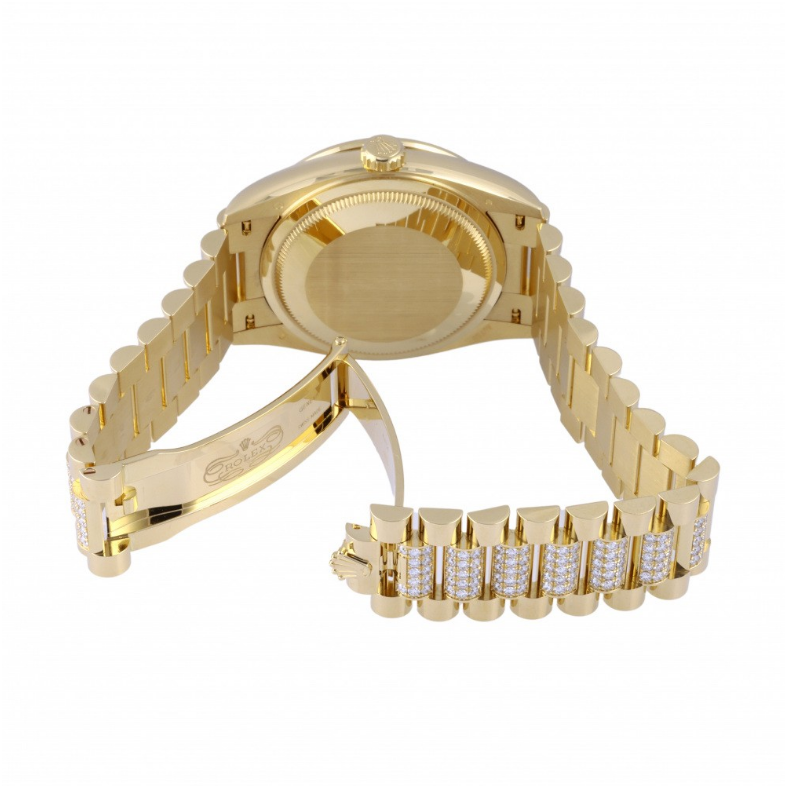 ロレックス ROLEX デイデイト 白シェル ブレダイヤ 128348RBR