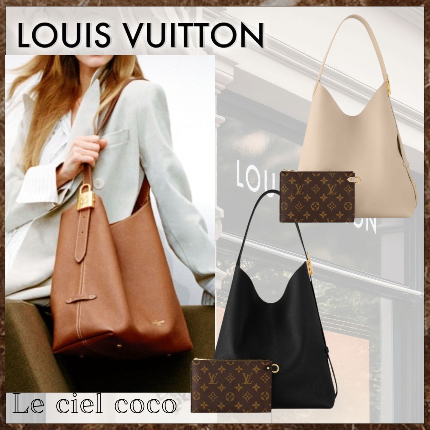 大人気 Louis Vuitton ロウキー・ホーボー MM トートバッグ 3色  M24974 M24856 M25022