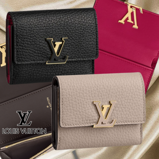 ◆お早めに!!◆ LV カプシーヌ XS コンパクト 財布 黒 ピンク