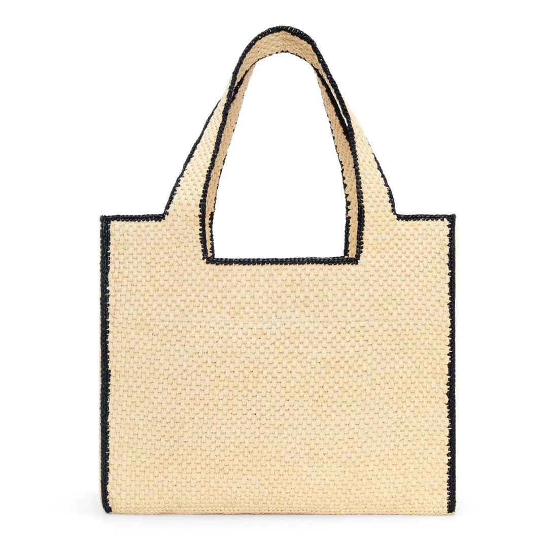 【話題】LOEWE◆ラフィア ラージ フォントトート レザーポケット