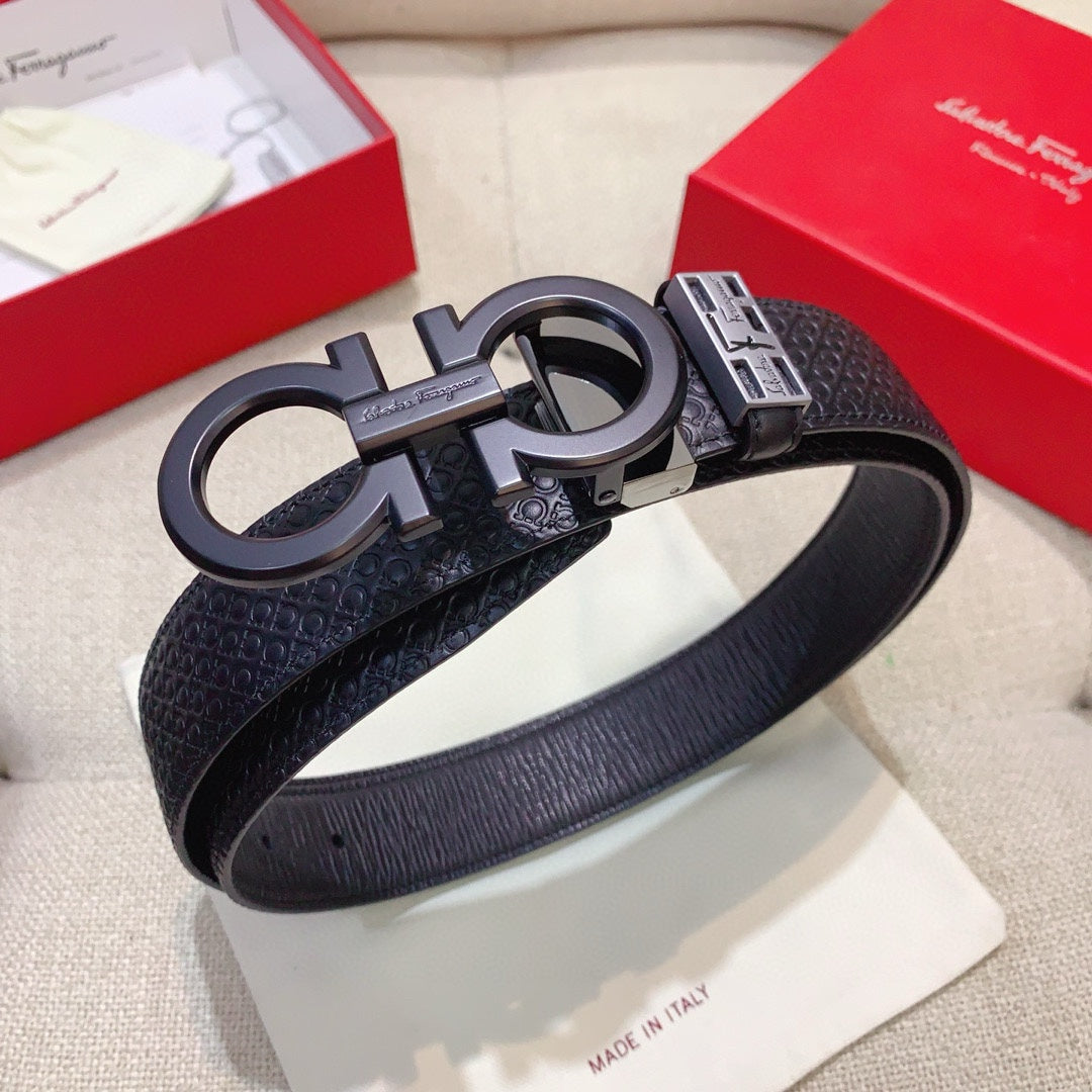 FERRAGAMO  イタリア輸入革  プレミアム純鋼自動バックル