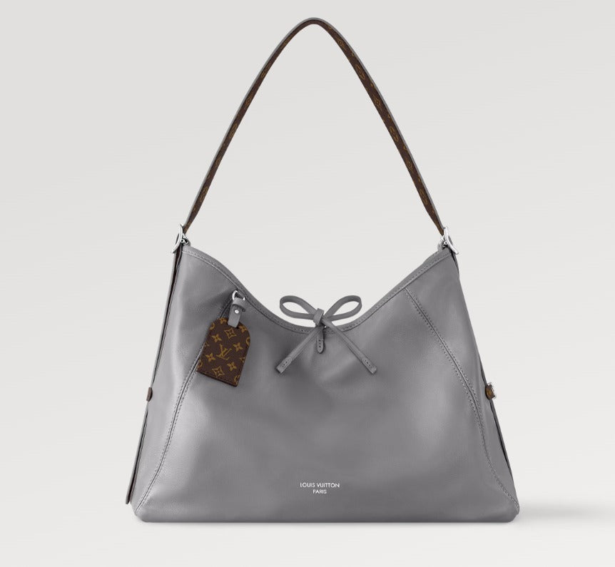 Louis Vuitton《キャリーオールダークMM》グレー ラム DHL 直営 M25143M12583