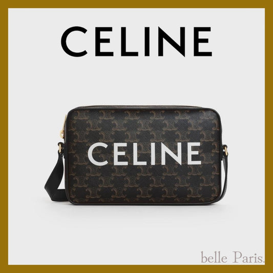 CELINE セリーヌプリントのトリオンフキャンバスバッグ  194502CIM.38OG