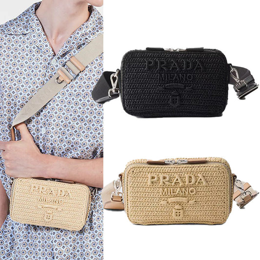 人気【PRADA】ファブリック クロシェ バッグ