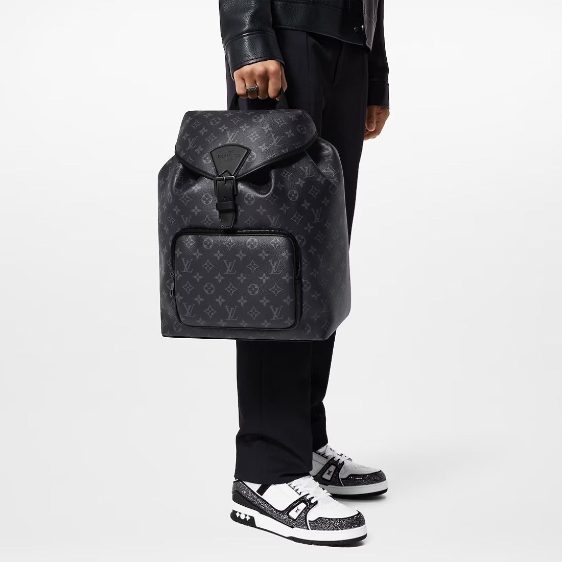 【LOUIS VUITTON】大ぶりのファスナー付きモンスリ バックパック  M46683