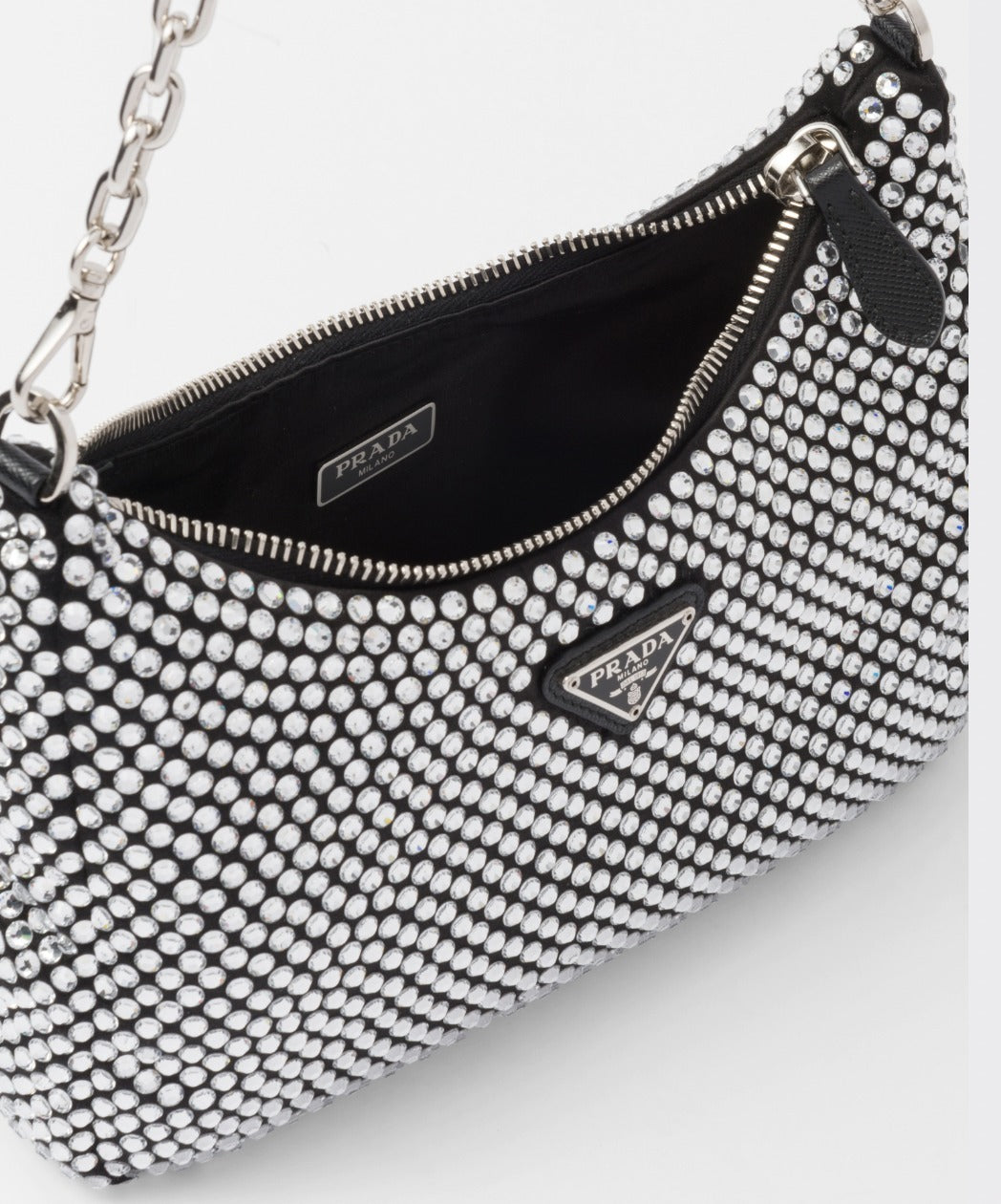☆PRADA☆Re-Edition 2005 クリスタル付サテンバッグ 1BH204_2AWL_F0T7O_V_V9L