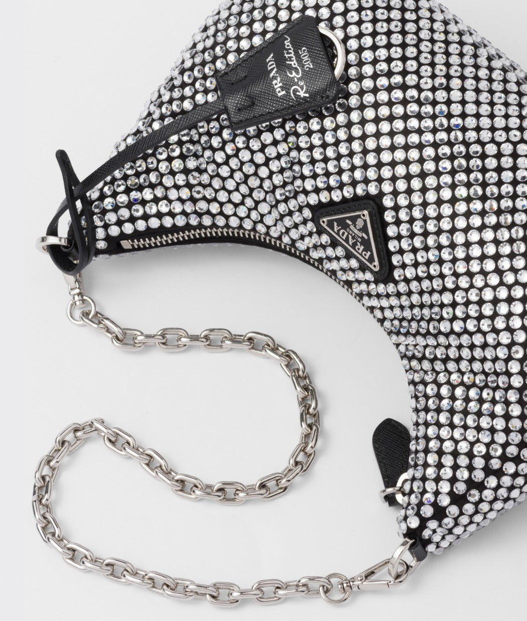 ☆PRADA☆Re-Edition 2005 クリスタル付サテンバッグ 1BH204_2AWL_F0T7O_V_V9L