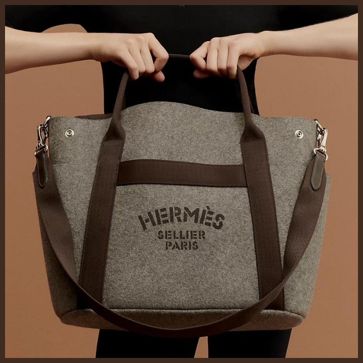 《オシャレなトートバッグ★》HERMES グルーミングバッグ Acier H079956CK1V
