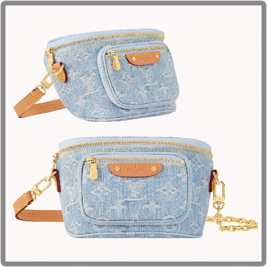 24AW◆Louis Vuitton◆ミニ バムバッグ モノグラム・デニム  M83353