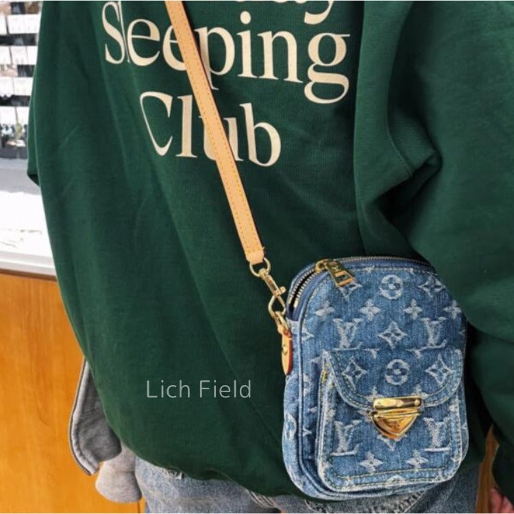 【デニム素材がお洒落♪】LV ポシェット・フェアファックス  M82948