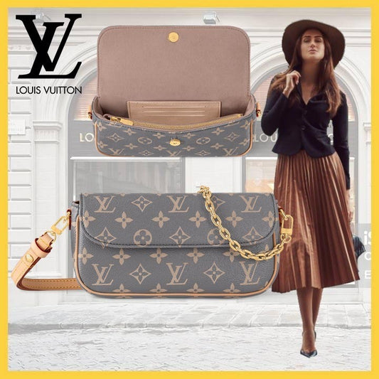 シックでお洒落♪【Louis Vuitton】アイビーチェーンウォレット M12778