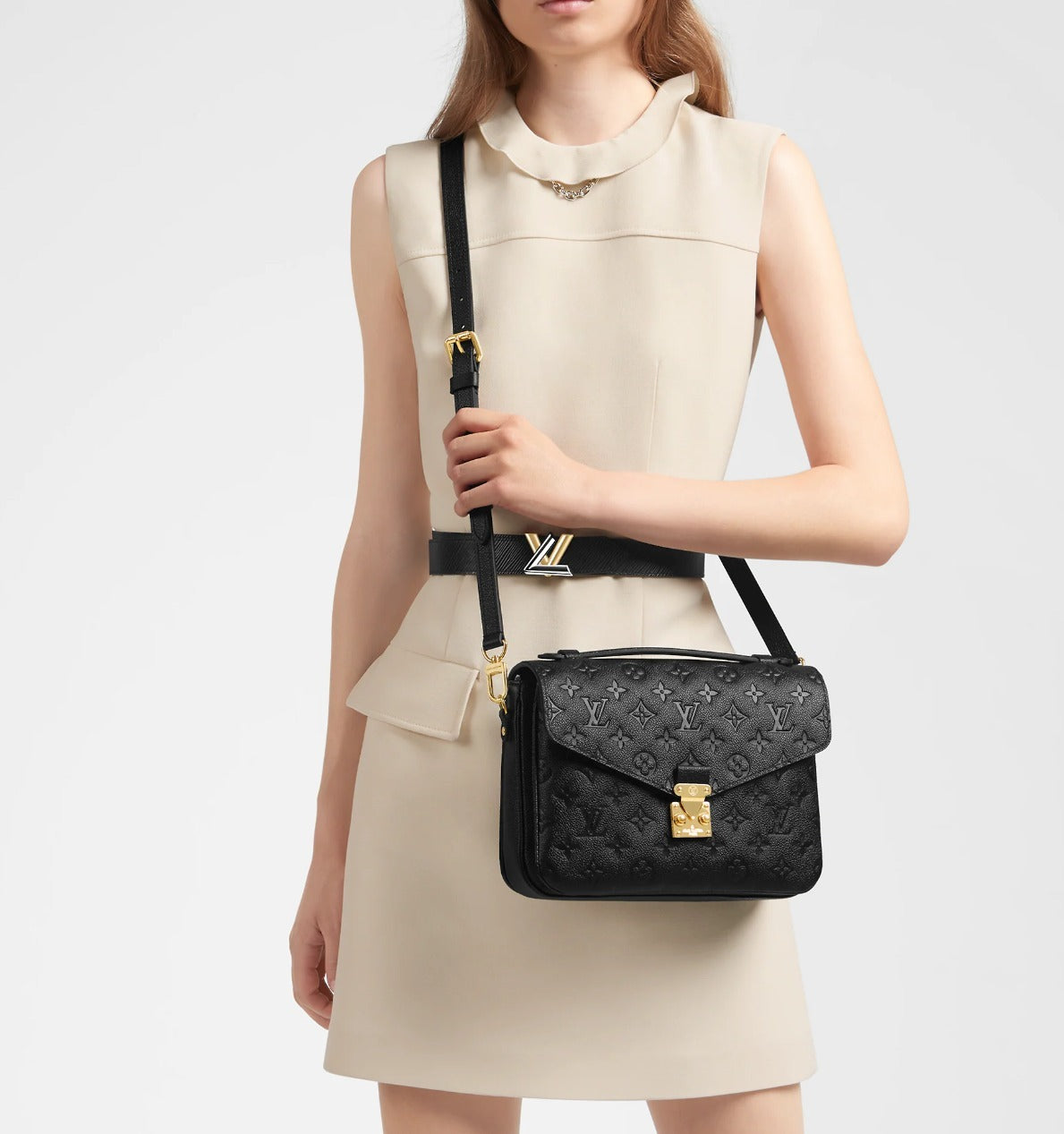 Louis Vuitton バッグ《Metis》ブラック レザー モノグラム 直営  M41487