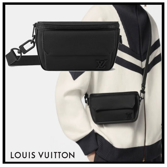 LouisVuitton《パイロット ウェアラブルウォレット》黒 DHL 直営  M83563M83560