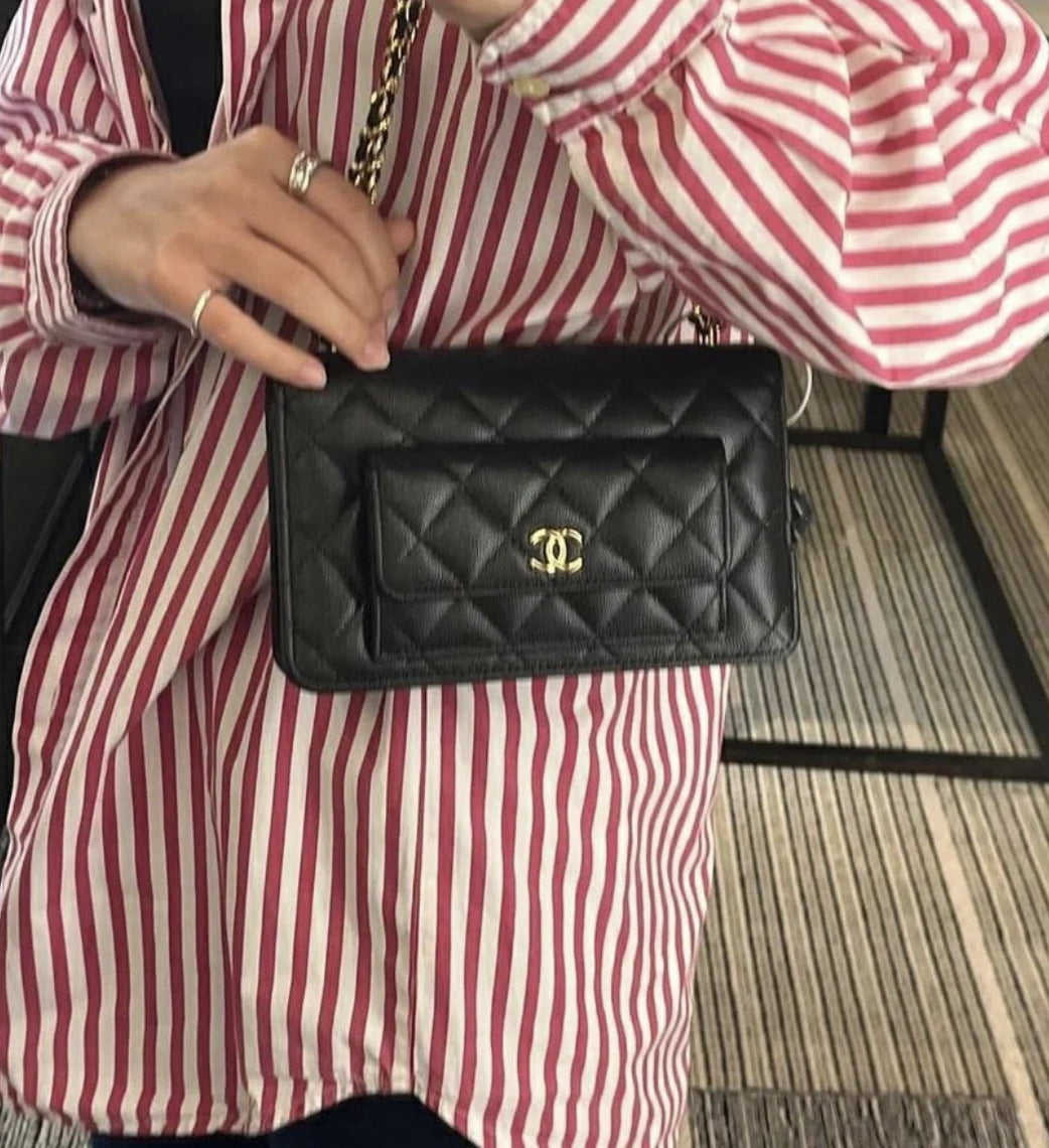 【2way/ポケット付き♪】CHANEL チェーンウォレット ミニバック
