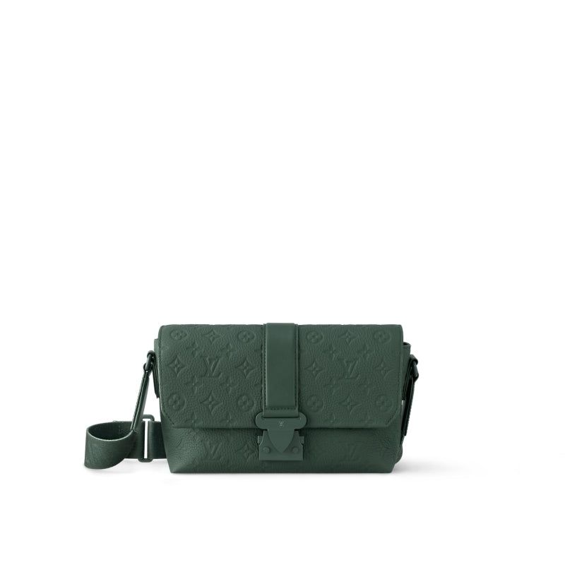 LV Sケープ メッセンジャー トリヨン レザー ブラック グリーン  M23741 M24439