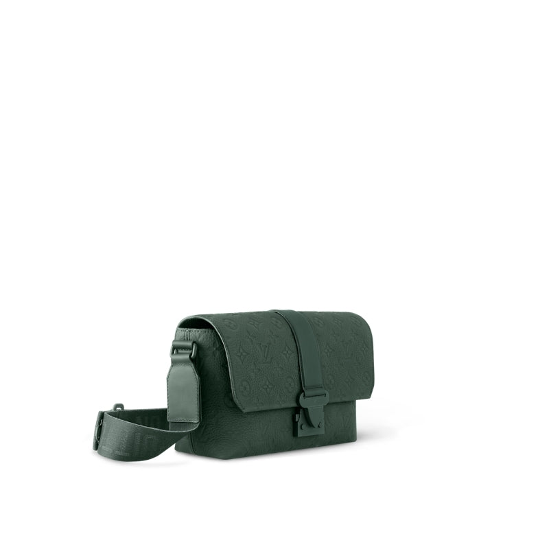 LV Sケープ メッセンジャー トリヨン レザー ブラック グリーン  M23741 M24439