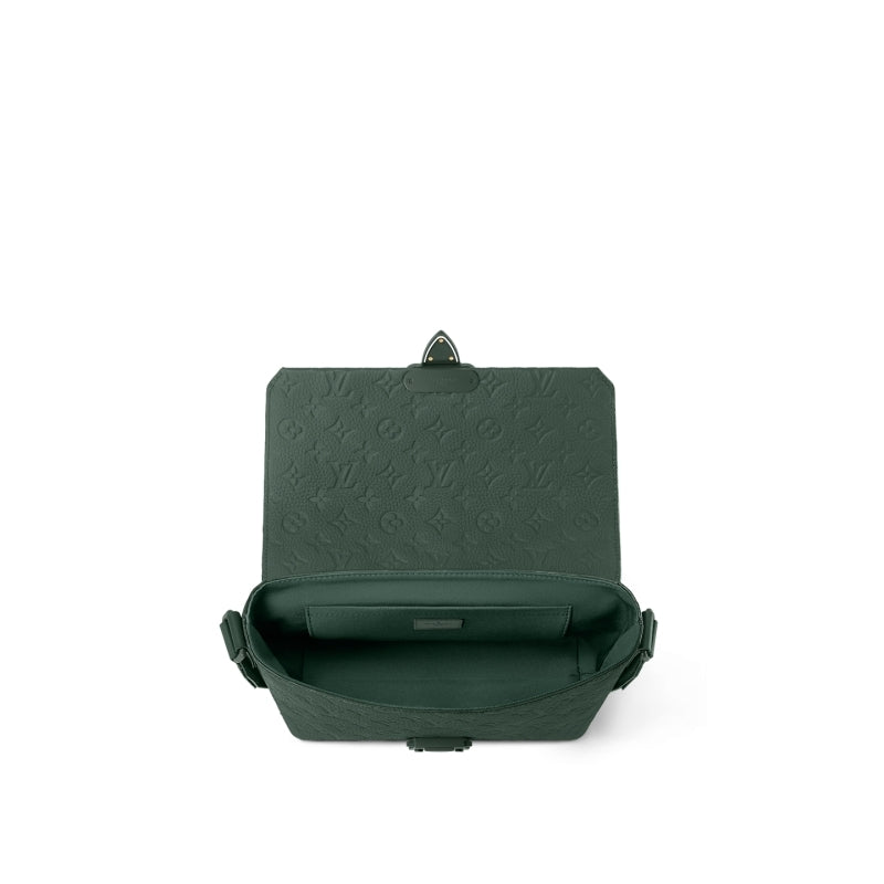 LV Sケープ メッセンジャー トリヨン レザー ブラック グリーン  M23741 M24439